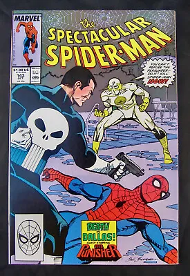 Buy SPECTACULAR SPIDER-MAN #143 - Punisher  1st Lobo Brothers  (Marvel 1988) 9.2 NM- • 5.41£