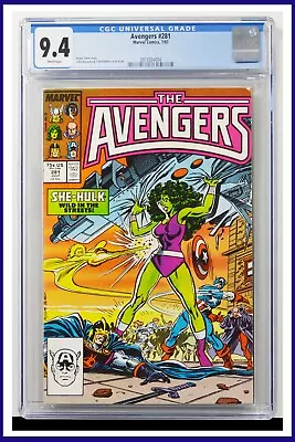 Buy Avengers #281 CGC Graded 9.4 Marvel July 1987 White Pages Comic Book. • 71.15£