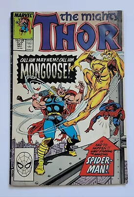 Buy Marvel Comic **the Mighty Thor #391 May 1988 Spider-man Guest Star Mongoose** • 7.92£