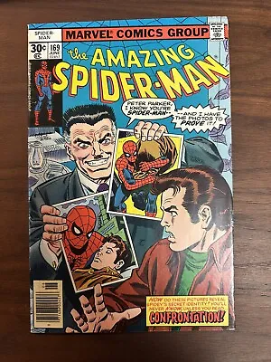 Buy AMAZING SPIDER-MAN #169 FN/VF “Confrontation” Part 1.Ross Andru Art(Marvel 1977) • 7.94£
