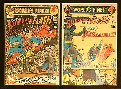 Buy World's Finest #198 & #199 - Superman Vs Flash Race - DC Comics 1970 • 56.29£