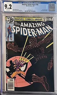 Buy AMAZING SPIDER-MAN  #188  High Grade! NICE!  White Pages CGC 9.2   4025281013 • 45.06£