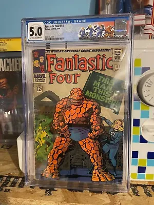 Buy Fantastic Four #51 - CGC 5.0 - 1966 -  🔑🔑 1st Negative Zone! 🔑🔑 Lee & Kirby! • 175£