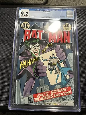 Buy Batman #251 9/73 Cgc 9.2 Joker Appearance Classic Cover Off-White To White Pages • 1,758.94£
