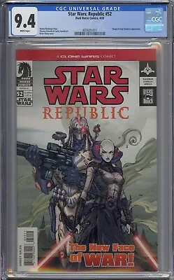 Buy Star Wars Republic #52 Cgc 9.4 1st Durge & Asajj Ventress Cover • 119.49£