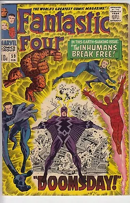 Buy Fantastic Four 59 - 1967 - Inhumans, Silver Surfer - Very Fine + • 59.99£
