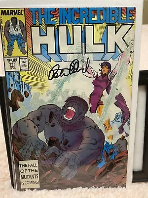Buy Incredible Hulk #338 VFNM Signed Peter David W/COA 1987 McFarlane Marvel • 31.60£