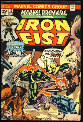 Buy MARVEL PREMIERE #17 1974 3RD IRON FIST - 1ST APPEARANCE Of TRIPLE-IRON • 15.98£