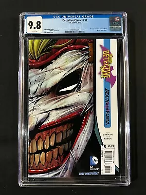 Buy Detective Comics #15 CGC 9.8 (2013) - Die-Cut Joker Cover • 64.04£