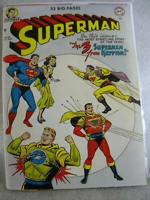 Buy SUPERMAN # 65 1950 Coverless W/facsimile Cover GOLDEN AGE ORIGINAL Comic • 93.83£