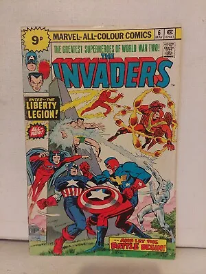Buy Invaders #6 Marvel Comics 1976 Bronze Age Captain America Liberty Legion • 4.99£