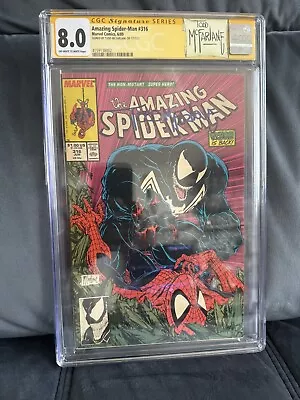 Buy Amazing Spider-Man #316, Custom Label, CGC 8.0 SS, Signed By Todd McFarlane • 320£