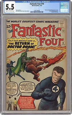 Buy Fantastic Four #10 CGC 5.5 1963 2100158003 • 549.47£