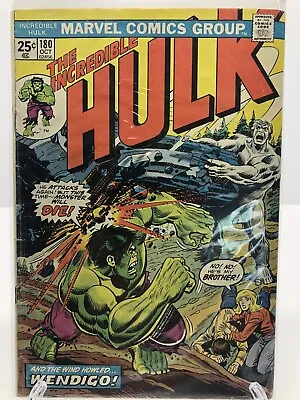 Buy Marvel Comics- THE INCREDIBLE HULK #180 (1974) 1st Cameo Wolverine MVS Intact • 786.65£