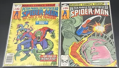 Buy The Spectacular Spider-man Volume 1: 37,38 Marvel Comic Books 1980 Rare Vintage • 11.86£