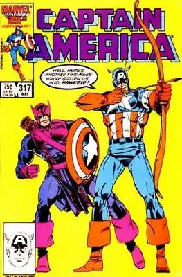 Buy Captain America (1968) # 317 (7.0-FVF) Hawkeye, Mockingbird 1986 • 6.30£
