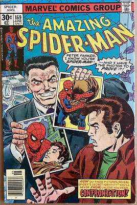 Buy Amazing Spider-Man #169 June 1977 Newsstand Re-Cap Of Clone Story Doctor Faustus • 24.99£