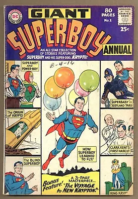 Buy Superboy Annual #1 VG Giant 80 Pages 1950s Reprints Krypto! 1964 DC Comics U678 • 21.57£