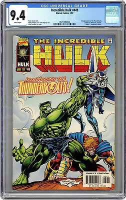 Buy Incredible Hulk #449 CGC 9.4 1997 3870386004 1st App. Thunderbolts • 169.98£