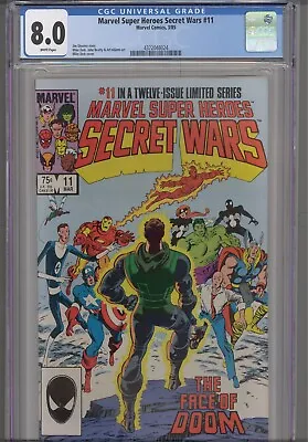 Buy Secret Wars #11 CGC 8.0 1985 Marvel Comics Jim Shooter Story Mike Zeck Cover • 27.05£