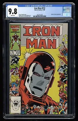 Buy Iron Man #212 CGC NM/M 9.8 White Pages 25th Anniversary Cover! Marvel 1986 • 103.88£