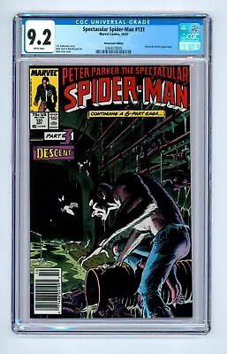 Buy Spectacular Spider-Man #131 CGC 9.2 (1987) - Newsstand Edition - Kraven App • 39.79£