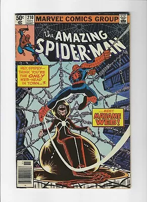 Buy Amazing Spider-Man #210 Newsstand 1st App Of Madame Web 1963 Series Marvel • 52.04£