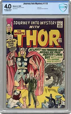 Buy Thor Journey Into Mystery #113 CBCS 4.0 1965 21-2FFD315-010 • 92.07£