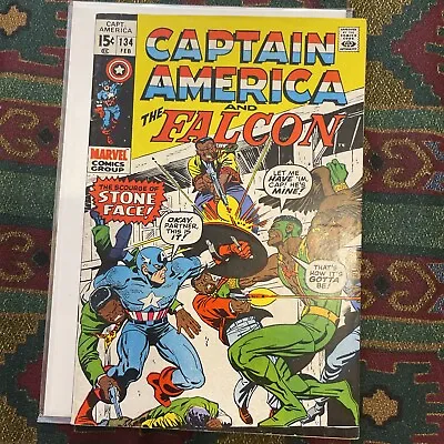 Buy Captain America #134 VF 1970 1st Title Cap Amer. & Falcon 1st Sarah Wilson! • 31.66£