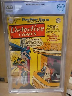 Buy Dc Batman  Detective Comics CBCS Cgc 4.0 183  Justice League 1952 • 449.99£