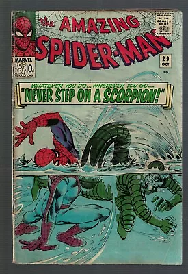 Buy MARVEL Comics VG+ 4.5   SPIDER-MAN  29 1966 AMAZING Avengers 2nd Scorpion  • 119.99£