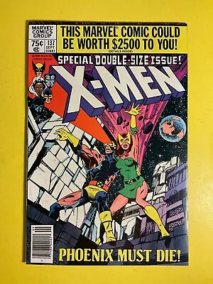 Buy X-Men #137 Death Of Jean Grey Dark Phoenix Saga #9 Newsstand Variant Marvel 1980 • 55.60£