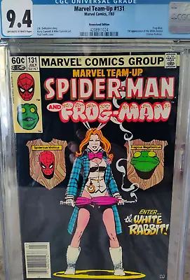 Buy Marvel Team Up #131 CGC 9.4 Newsstand Marvel 1983 Comic Book • 110.42£