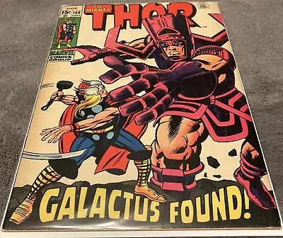 Buy Thor #168 VF/F (1969) Often Cited As Origin Of Galactus! Stan Lee & Jack Kirby • 79.05£