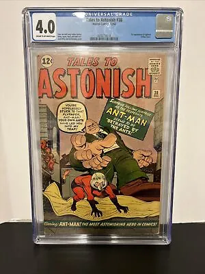 Buy Tales To Astonish 38 CGC 4.0. Ant Man, 1st Appearance Of Egghead. 1962 Marvel • 117.95£