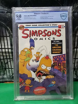 Buy Simpsons Comics #1 9.8 Bongo Comics White Pages Nm/mint Beautiful Copy • 123.93£