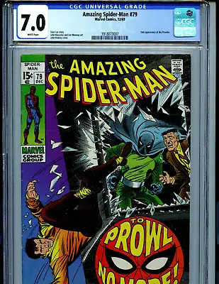 Buy Amazing Spider-man Issue #79 CGC 7.0 Marvel 2nd Prowler 1969 K47 • 319.80£