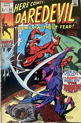 Buy Daredevil #59 (1969) FIRST CRIME-WAVE & TORPEDO • 10£