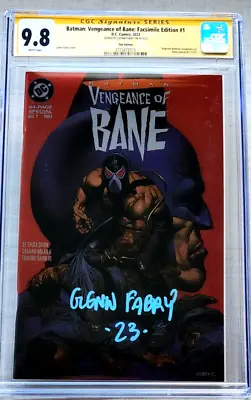Buy Vengeance Of Bane #1 FOIL FACSIMILE EDITION CGC SS 9.8 Signed Glen Fabry NM/MT • 82.94£