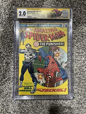Buy Amazing Spider-Man #129 CGC 2.0 1st The Punisher! Signed By Roy Thomas • 602.77£
