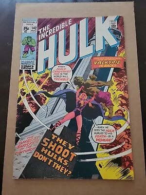Buy Incredible Hulk #142 FN 1st App Of Valkyrie Samantha Parrington MCU Marvel 1971 • 35.35£