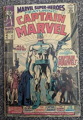 Buy Marvel Super Heroes 12 Captain Marvel. 1967. 1st Appearance  Mar-Vell • 14.98£