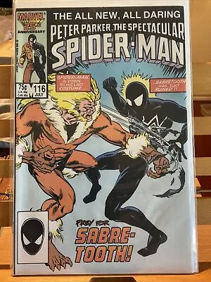 Buy Peter Parker The Spectacular Spider-man 116 / Sabertooth & 1st Foreigner • 27.96£