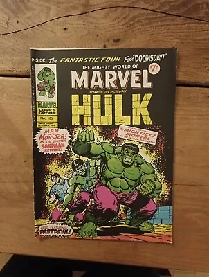 Buy Mighty World Of Marvel #105 - Hulk - Marvel UK Comic - 5 October 1974 FN 6.0 • 2.50£