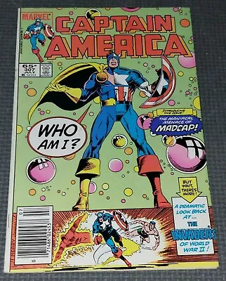 Buy CAPTAIN AMERICA #307 (1985) Newsstand 1st Appearance Madcap Deadpool Villain • 23.98£