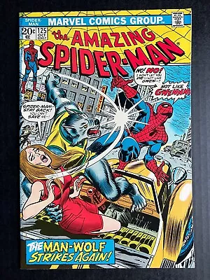Buy AMAZING SPIDER-MAN #125 October 1973 Origin & 2nd App Man-Wolf Jonah Jameson III • 36.19£