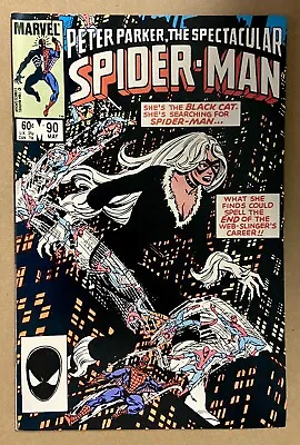 Buy Peter Parker The Spectacular Spider-Man 90 VF/ NM 1984 2nd Symbiote Suit App • 27.88£