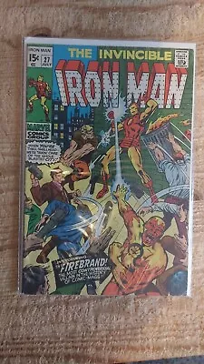 Buy Iron Man #27, July 1970: First Appearance The Firebrand! FN- • 14.99£
