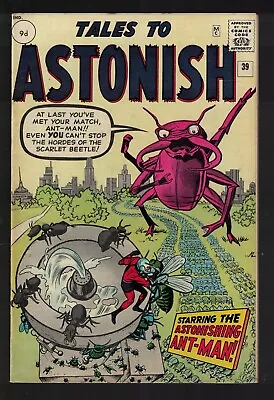 Buy Marvel TALES TO ASTONISH 39 VFN- 7.0 Ant Man AVENGERS Silver Age 1962 • 269.99£