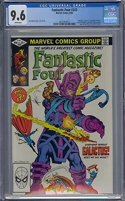 Buy Fantastic Four #243 Cgc 9.6 Galactus Spider-man Avengers White Pages 4017 • 79.97£